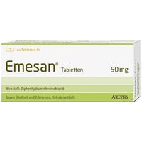 EMESAN, diphenhydramine hydrochloride, motion sickness, nausea UK