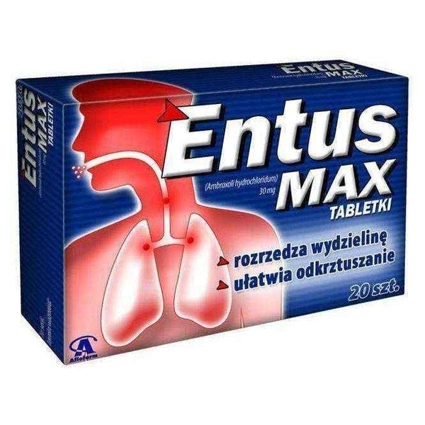 ENTUS Max 30mg x 20 tabl. cough remedies UK