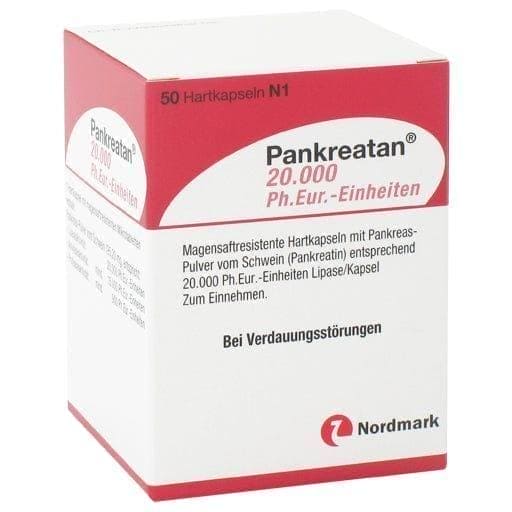 Enzymes, Enzyme pancreatin, PANKREATAN 20,000 UK