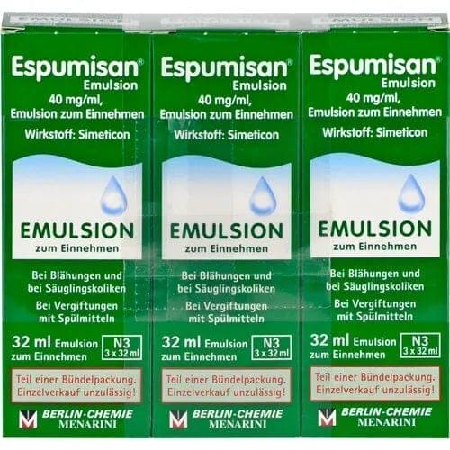 ESPUMISAN emulsion 3X30 ml Simeticone UK