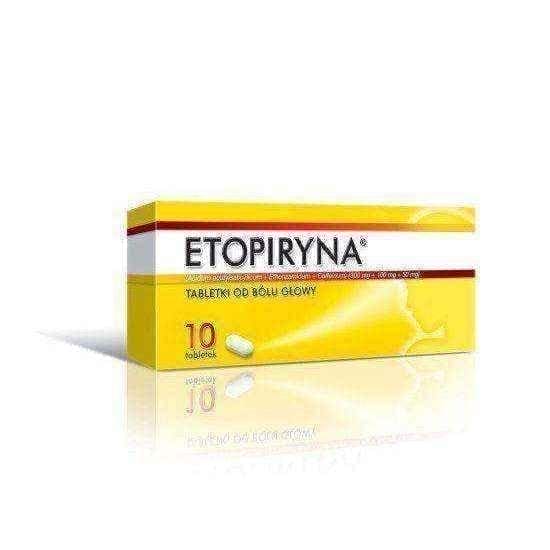 Etopiryna x 10 tablets, pain reliever, treat headache UK
