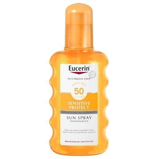 EUCERIN Sun Spray transparent SPF 50 200 ml for skin prone to acne UK