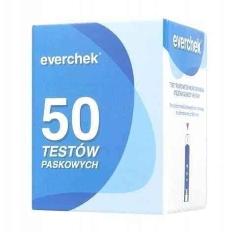 Everchek test strips for monitoring blood glucose x 50 pieces UK