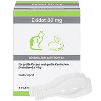 EXIDOT 80 mg solution for application for canine / cat over 4 kg 4X0.8 ml UK