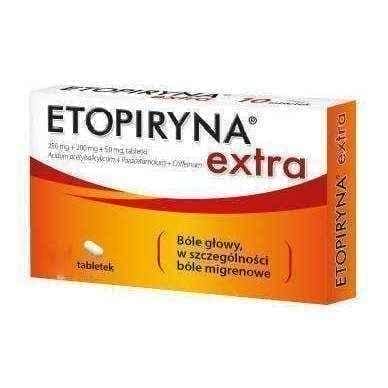Extra Etopiryna x 20 tablets, aspirin, acetaminophen, caffeine UK