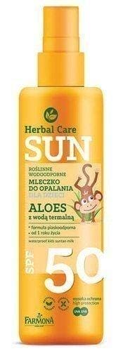 FARMONA Herbal Care Sun milk for children SPF50 Aloe with thermal water 150ml UK