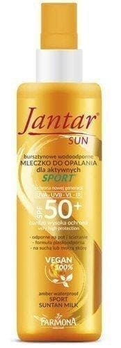 FARMONA JANTAR SUN Amber waterproof Sport sunscreen lotion SPF50 + 200ml UK