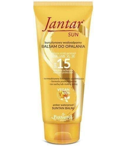 FARMONA JANTAR SUN Amber waterproof sunscreen lotion SPF15 200ml UK