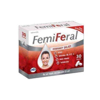 FEMIFERAL x 30 capsules, iron and folic acid deficiency UK