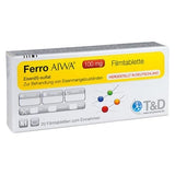 FERRO AIWA 100 mg, iron(ii) sulfate,treating iron deficiency UK