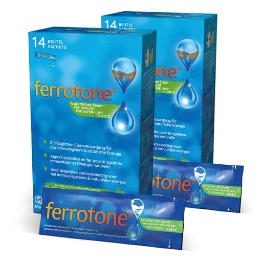 FERROTONE natural iron, plus Vitamin C, Apple UK