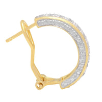 Finesque 1ct TDW Diamond Bangle with Bonus Hoop Earrings - Rose UK