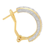 Finesque 1ct TDW Diamond Bangle with Bonus Hoop Earrings - Rose UK