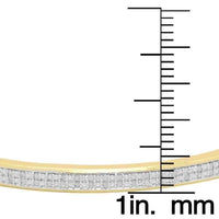 Finesque 1ct TDW Diamond Bangle with Bonus Hoop Earrings - Rose UK