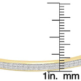 Finesque 1ct TDW Diamond Bangle with Bonus Hoop Earrings - Rose UK