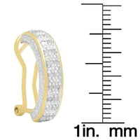 Finesque 1ct TDW Diamond Bangle with Bonus Hoop Earrings - Rose UK