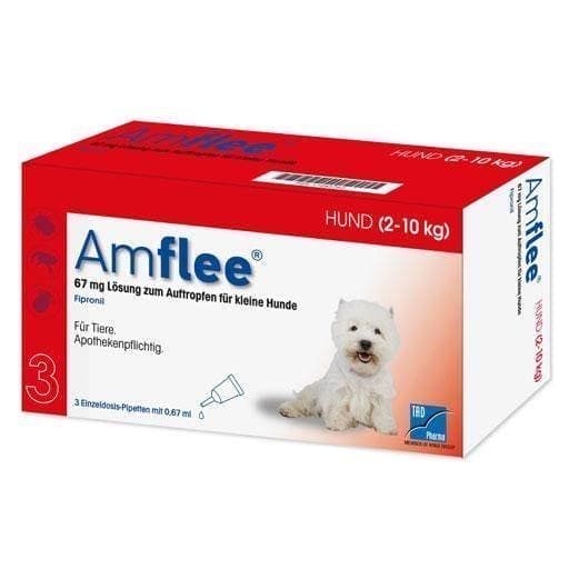 Fipronil AMFLEE for small dogs, cats 2-10kg UK