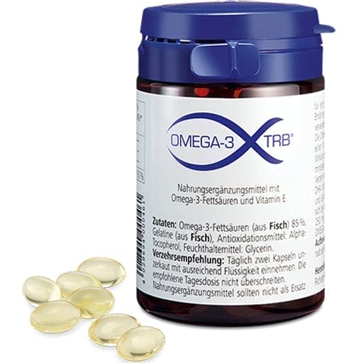 Fish gelatine, omega 3 fatty acids, VITAMIN E, OMEGA-3 TRB capsules UK