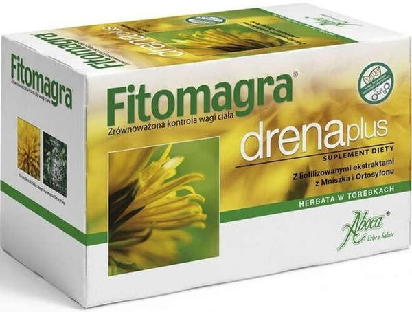Fitomagra Drena tea, dandelion, licorice root, fennel, goldenrod UK