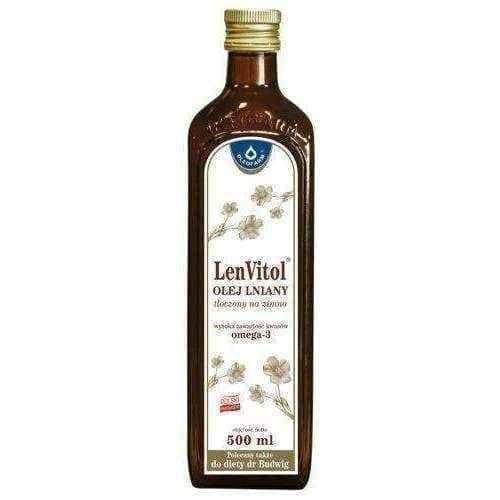 Flaxseed oil LENVITOL cold pressed 500ml UK
