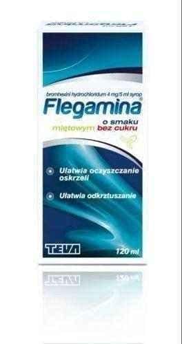 FLEGAMINA mint without sugar syrup 120ml UK