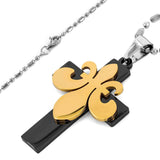 Fleur de lis cross necklace UK