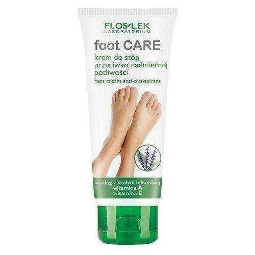 FLOSLEK Foot Cream against hyperhidrosis with extracts of sage 100ml UK