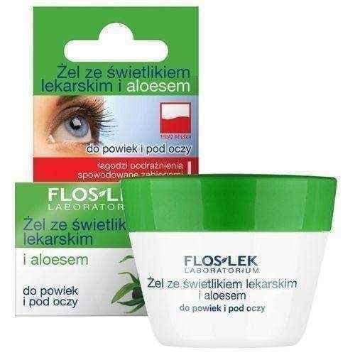 FLOSLEK Gel for eyelids and under the eyes with a skylight and aloe 10g UK