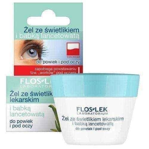 FLOSLEK Gel for eyelids and under the eyes with a skylight and plantain 10g UK