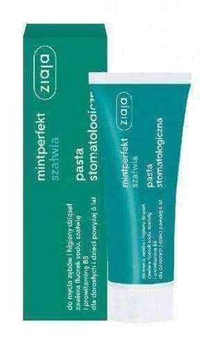 Fluoride toothpaste ZIAJA MintPerfekt Sage 75ml UK