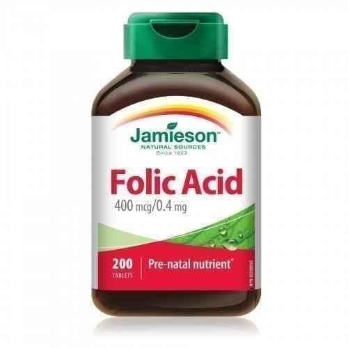 Folic Acid 400 mcg 200 tablets, before and during pregnancy UK