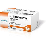 Folic acid deficiency, FOL Lichtenstein 5 mg tablets UK