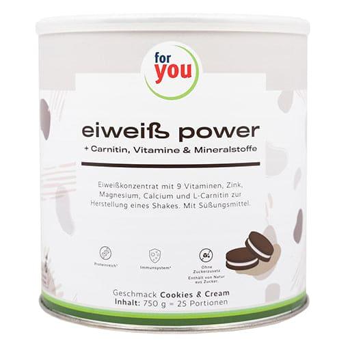 FOR YOU protein power cookies & cream powder UK