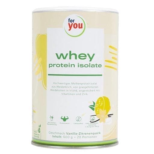 FOR YOU whey protein isolate vanilla-lemon quark UK