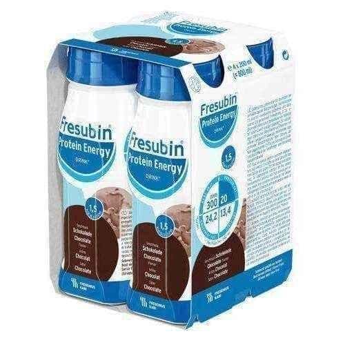 FRESUBIN PROTEIN ENERGY DRINK chocolate flavor 4 x 200ml UK