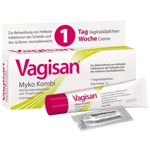 Fungal infection vagina, vaginal thrush sores, vaginal thrush bleeding, VAGISAN Myko Combi 1-day therapy UK