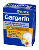 GARGARIN 6 x 5g sachets, against bacteria, fungi, topical pain relief UK