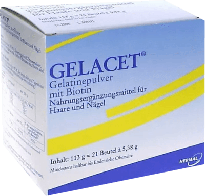 GELACET gelatine powder with biotin in a sachet UK