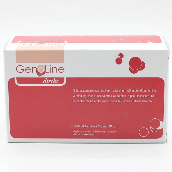 GENOLINE, acetyle glutathione, glucuronolactone, chlorella vulgaris, phytochemicals UK