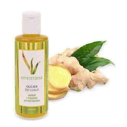 Ginger oil | ORIENTANA Body oil Ginger and Lemongrass 210ml UK