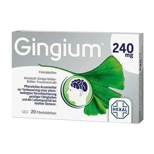 GINGIUM 240 mg film-coated tablets 20 pc UK