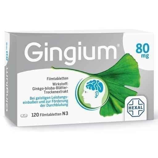 GINGIUM 80 mg film-coated tablets 120 pcs UK