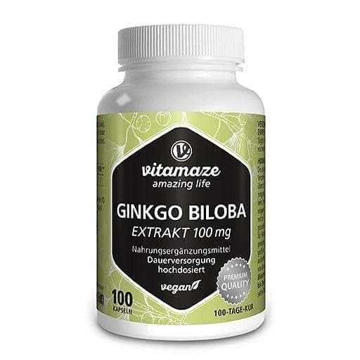 GINKGO BILOBA 100 mg high dose vegan capsules UK