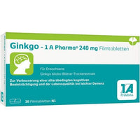 Ginkgo biloba, GINKGO-1A Pharma 240 mg film-coated tablets UK