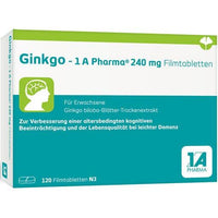 Ginkgo biloba, GINKGO-1A Pharma 240 mg film-coated tablets UK