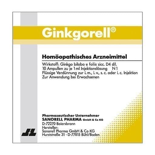 GINKGORELL ampoules 10X1 ml Ginkgo biloba UK