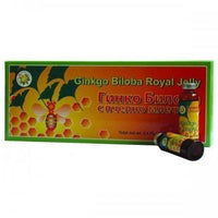 GINKO BILOBA WITH royal jelly 10 vials of 10 ml. UK