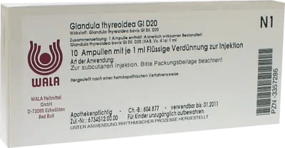 GLANDULA THYREOIDEA GL D 20 ampoules UK