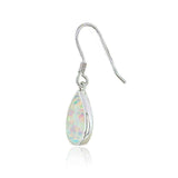 Glitzy Rocks Sterling Silver Synthetic Opal Teardrop Earrings UK
