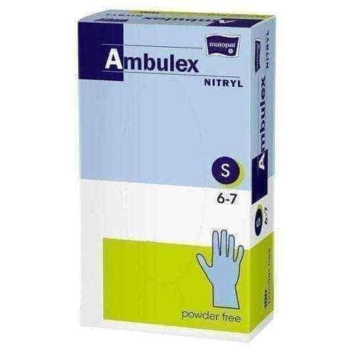Gloves Nitrile Ambulex powder free non sterile size S x 100 pieces UK